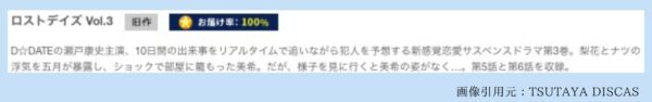 ドラマロストデイズ TSUTAYA DISCAS 無料視聴