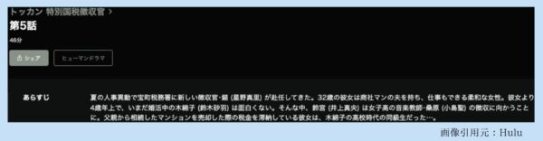 ドラマトッカン-特別国税徴収官- Hulu 無料視聴